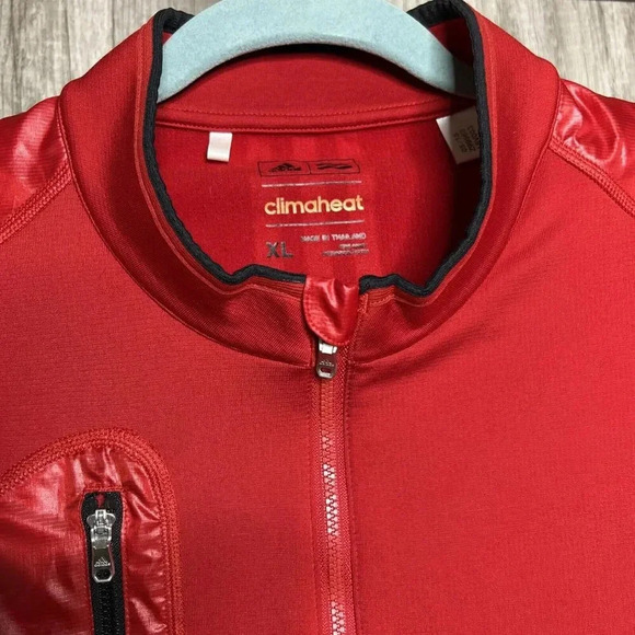 Adidas Mens Climaheat Vest Golfing Outdoor Preppy Red Color Sleeveless Zipper XL - Picture 7 of 8